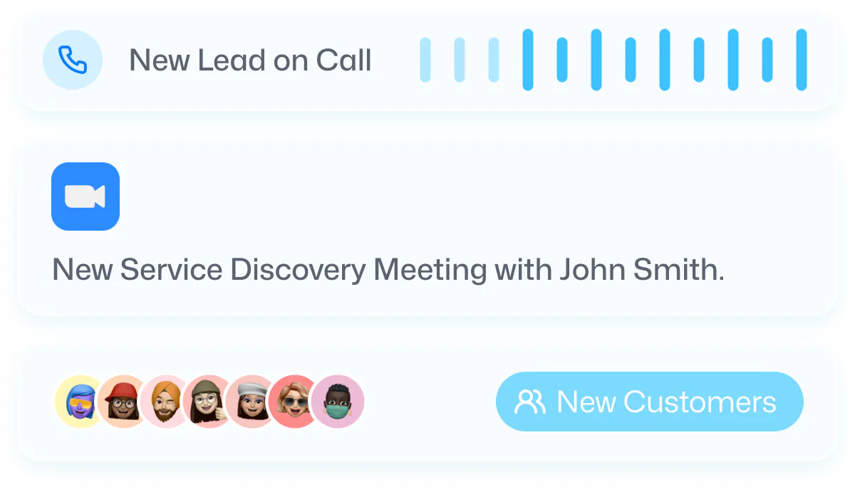 Sales and marketing UI